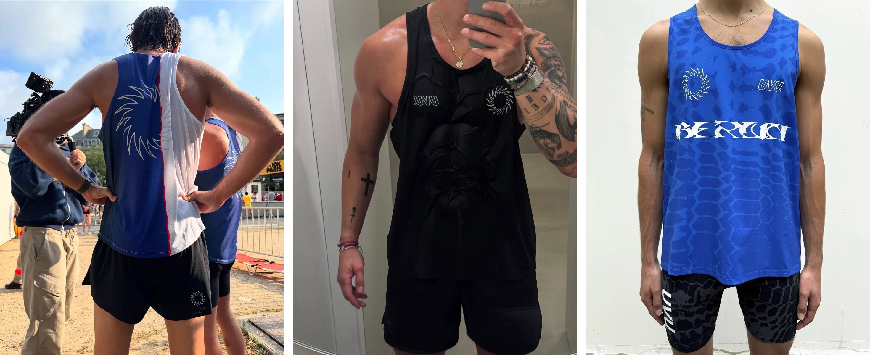 UVU Running Vest Tank Top Gym Clothes Men Printing Sports Fitness Racing Breathable Quick-drying Crew Neck Sleeveless Shirt Basketball Jersey - view 8