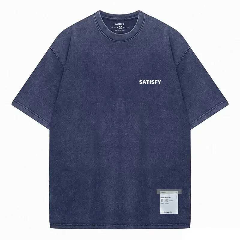 MothTech Running Trendy Muscle SATISFY Round Neck Distressed Pure Cotton Printed Short Sleeve T-shirt Casual Loose Fit YouthJ260715 - view 6