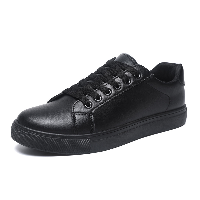 Summer New Men's White Sneakers Korean Style Fashionable Casual Trendy Versatile Large Size Soft Leather Shoes For Men - view 6