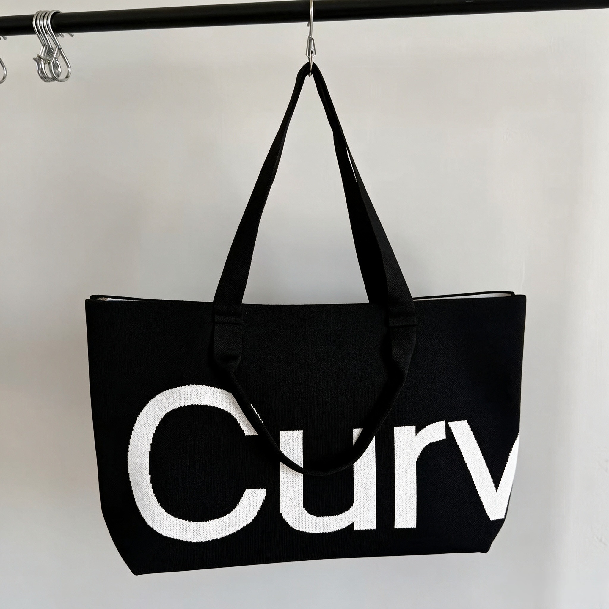 designer tote bag New Women's Knitted Tote Bag with Letter Pattern, Wear-Resistant Large Capacity Solid Color Shoulder Crossbody Purse, Top Handl - view 4