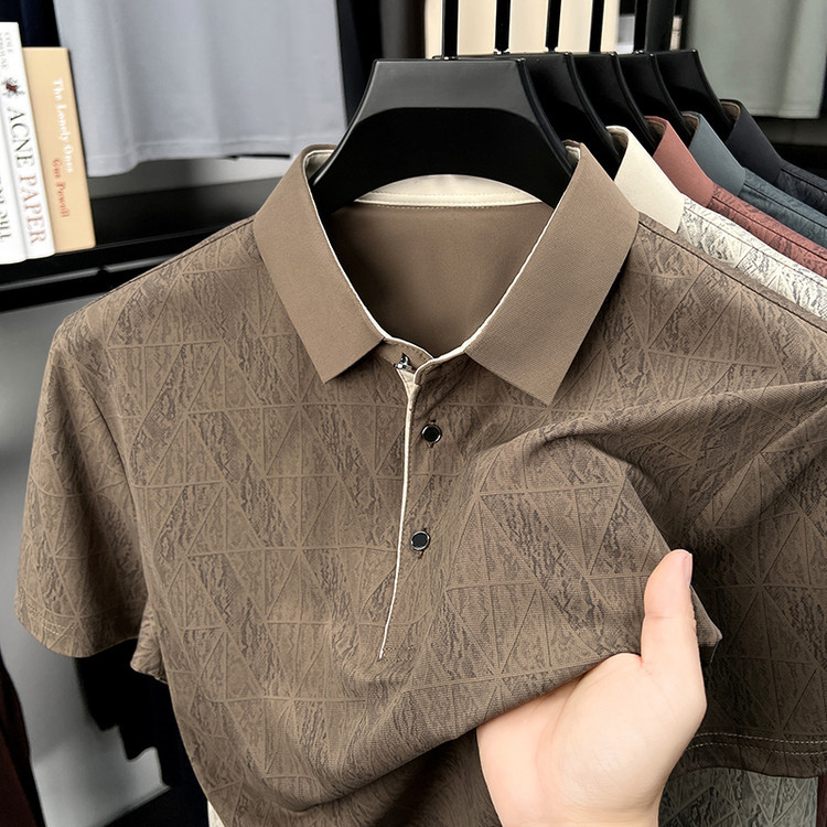 Men's Polos Luxury Brand Man Short-Sleeved Polo Shirt Button Lapel European American Style Spring T-Shirt Casual Fashion Wear - view 5