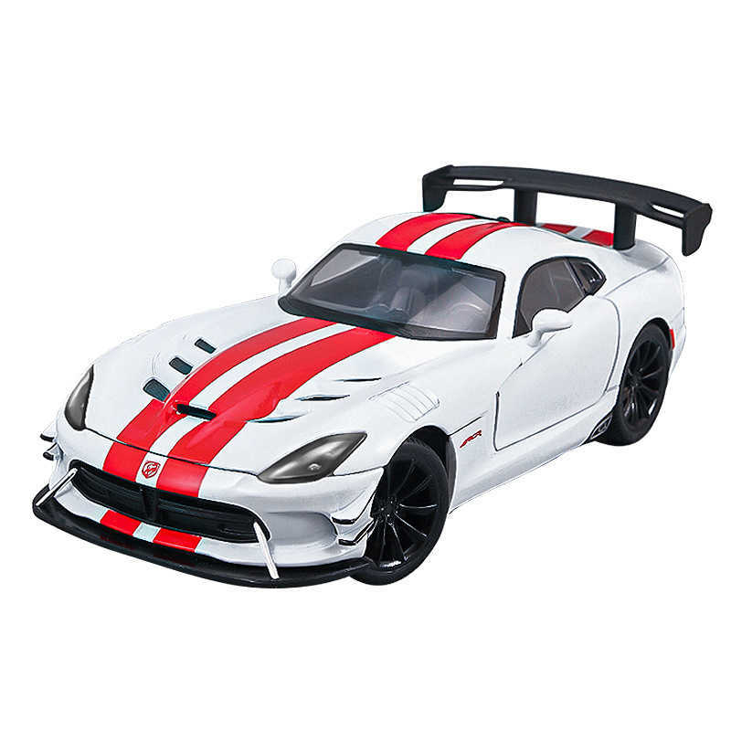 XLG Alloy Car Model 124 Dodge Viper Sports Car with Sound and Light Pull-Back Toy Car Sound Effect Model Display Piece L260717QR3L - view 6