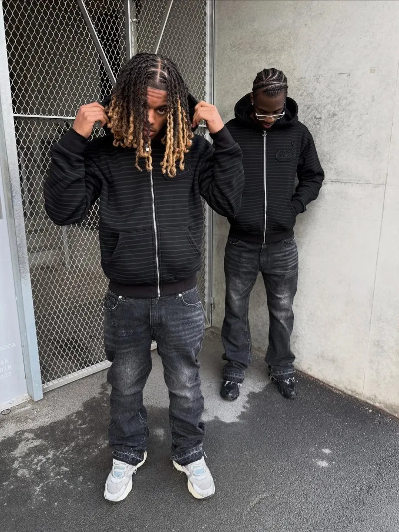 Y2K Vintage Slim Fit Jeans Trendy Washed Men Women Harajuku Hip Hop Straight Leg Pants Gothic Fringed Casual Micro Flared Pants a260716 - view 3