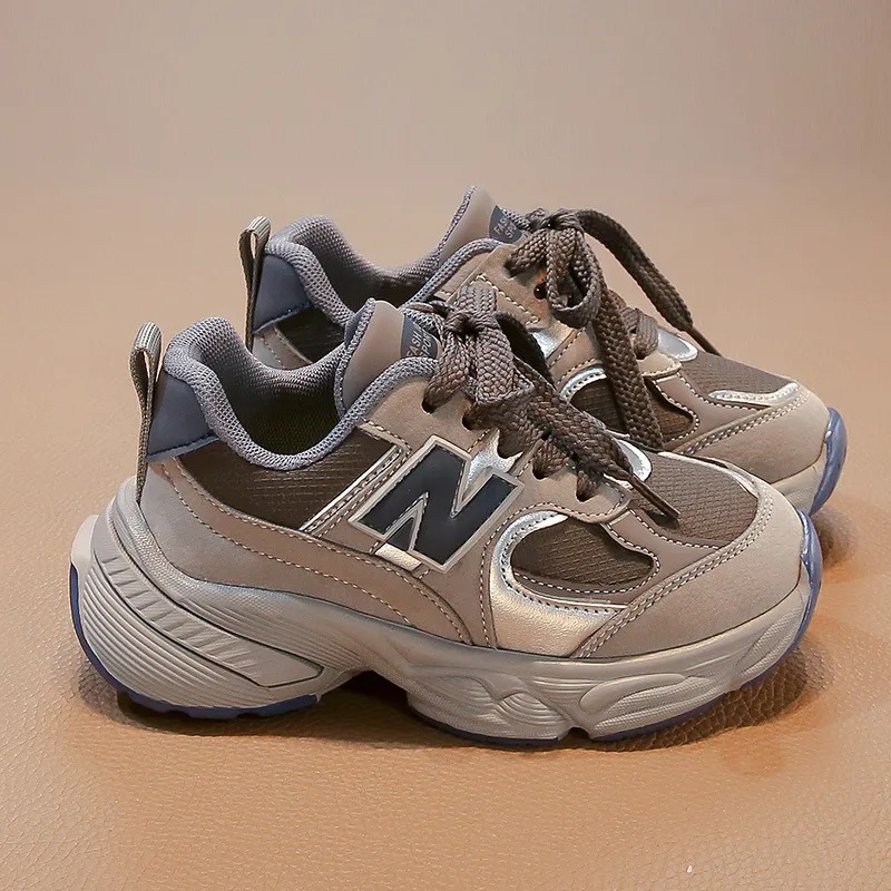 New Kids Chunky Dad Sneakers Breathable Lace Up Athletic Running Casual Sport Shoes for Boys Girls Youth Children - view 3