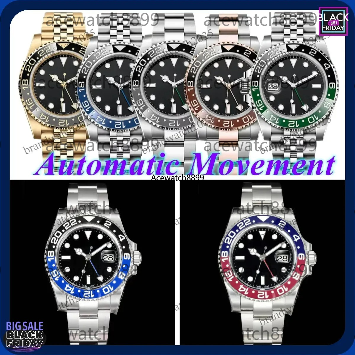 Aaaaaa 2026 Nuovo Bruce GMT Movimento Automatico Di Design Wayne Series Cronogr…