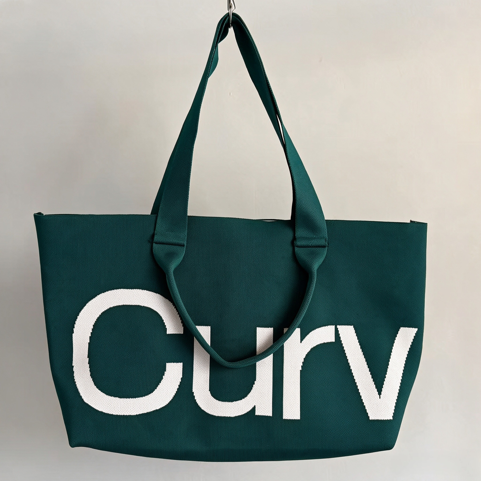 designer tote bag New Women's Knitted Tote Bag with Letter Pattern, Wear-Resistant Large Capacity Solid Color Shoulder Crossbody Purse, Top Handl - view 7