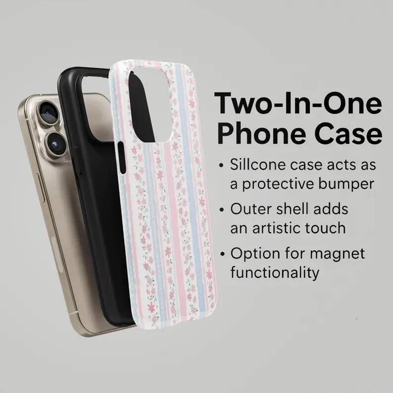 Love Shack Fancy Floral Phone Case for IPhone 17 16 15 14 13 12 11 X XS XR XSMAX 7 8 Air Pro Max Plus Luxury Double-layer Cover J260717 - view 7