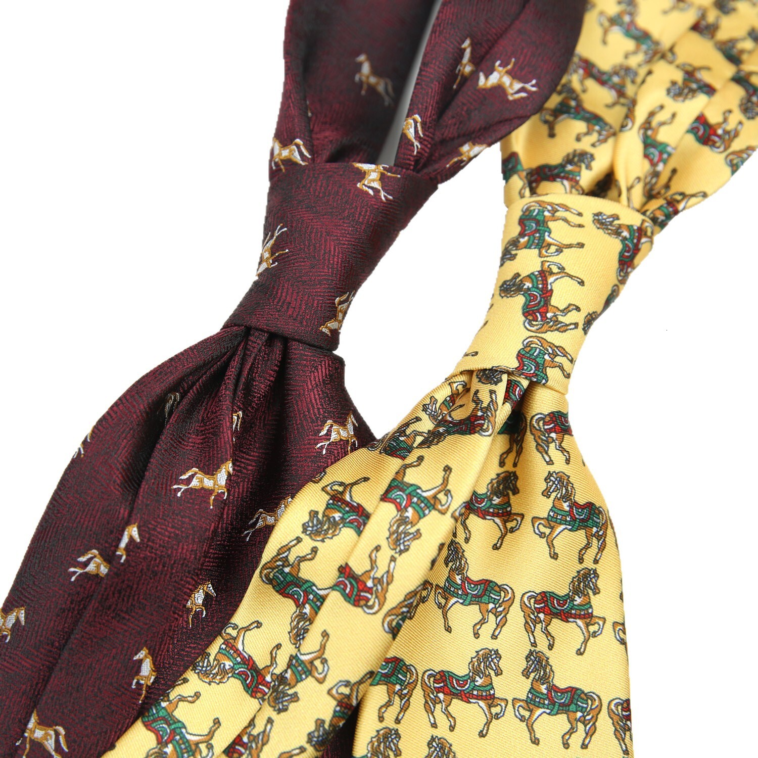 Retro Business Arrow-Shaped With Animal Pattern, Men's Casual Suit, Year Horse Pattern Printed Polyester Silk Tie - view 6