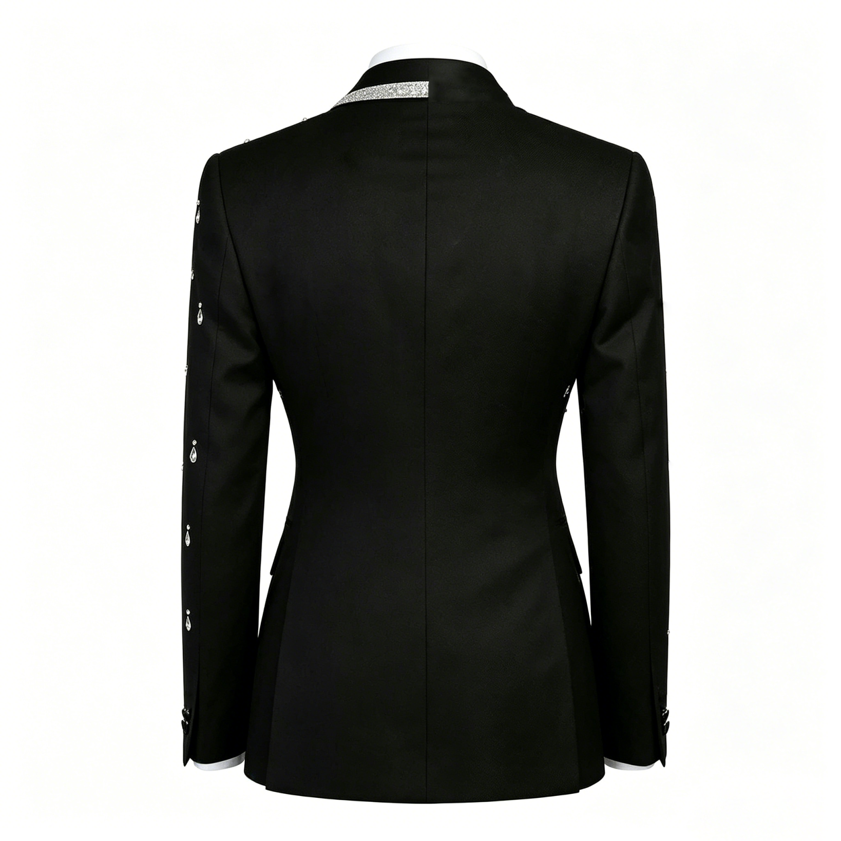 Design Wedding Tuxedoes Crystal Shawl Lapel Plus Size Men Suit Fashion 2 Piece Set Jacket Pants Evening Blazers Customized - view 5