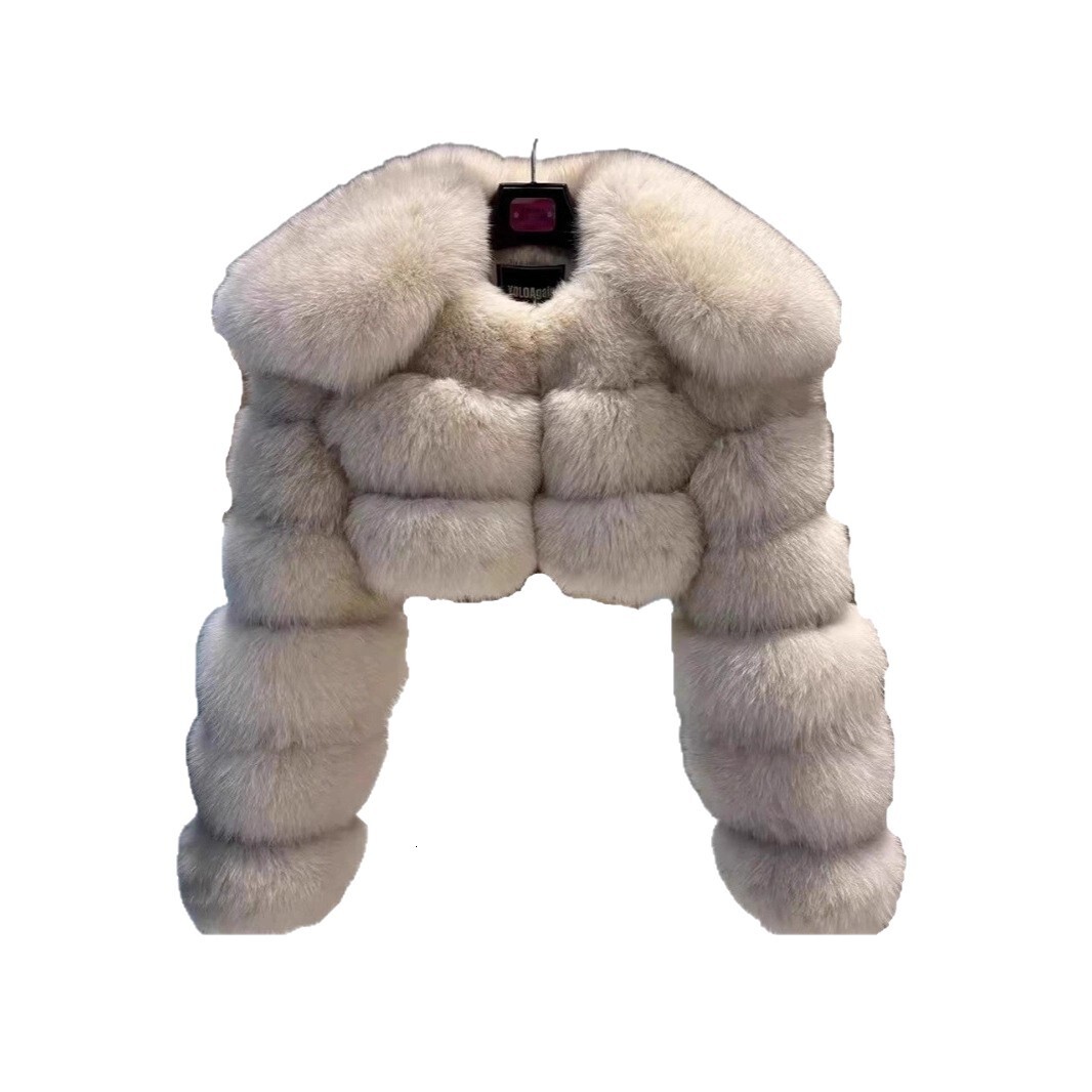New Autumn European And American Faux Fox Jacket Warm Fur Coat With A Turn Down Collar In Stock For Winter - view 6