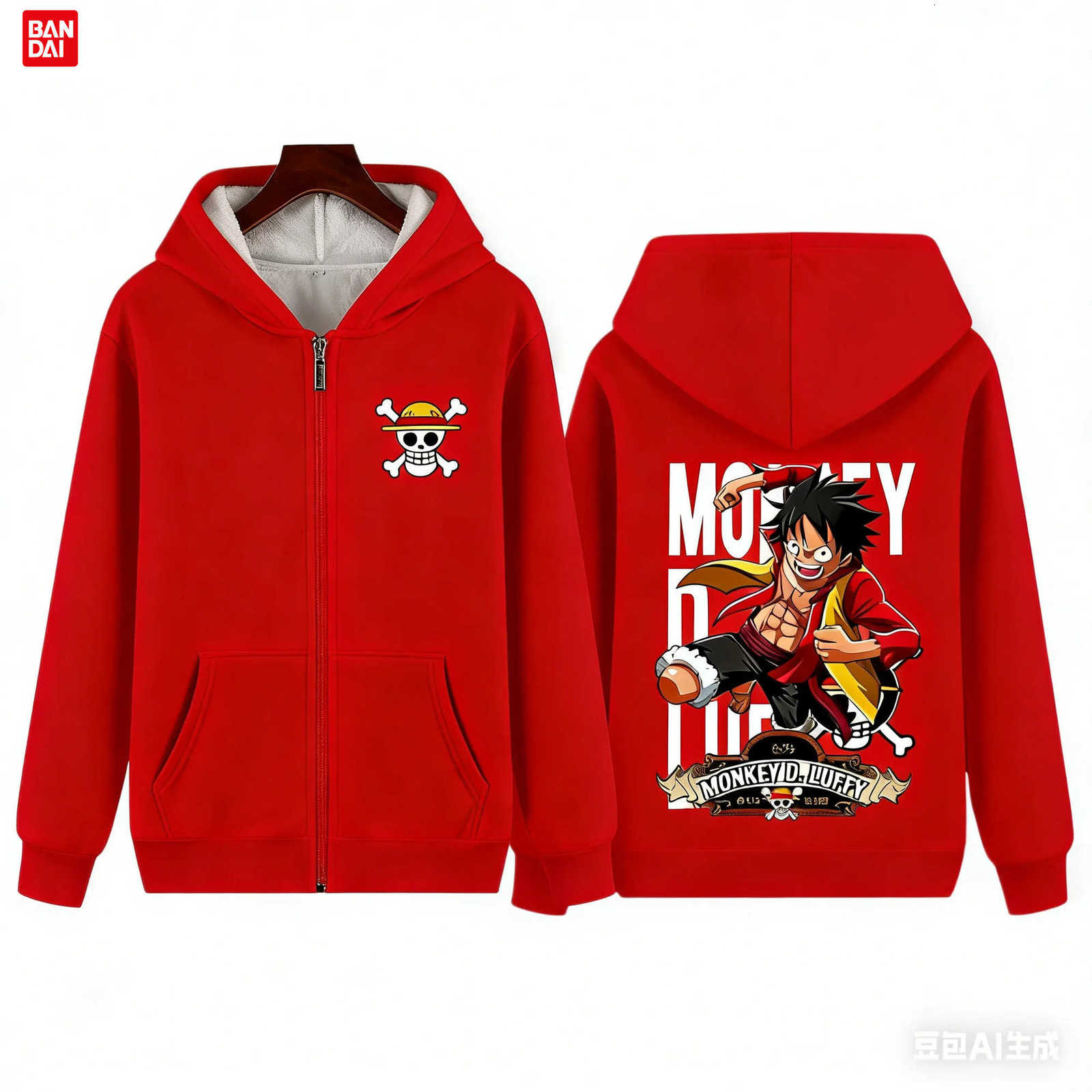 New One Piece Anime Hoodie Zip Up Jacket D Luffy Print Kids Hooded Sweatshirt Daily Casual Streetwear Tops 100-160cm C260717