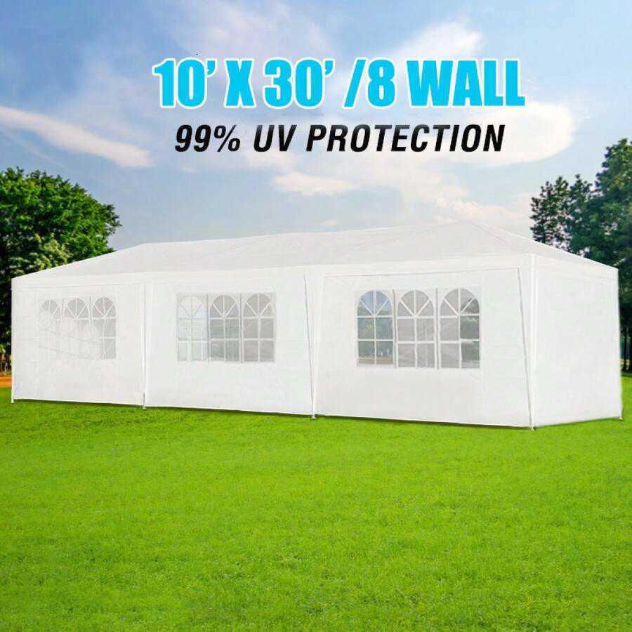 Camping BBQ Essentials10x30 Wedding Party Canopy Tent Outdoor Gazebo With 8 Removable Sidewalls H260718 - view 3