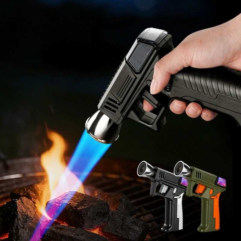 High New Large Flame Temperature Jet Charging Lighter Arc Boosting Fire Expansion Cool Color Light Outdoor Cigar Lighter J260718