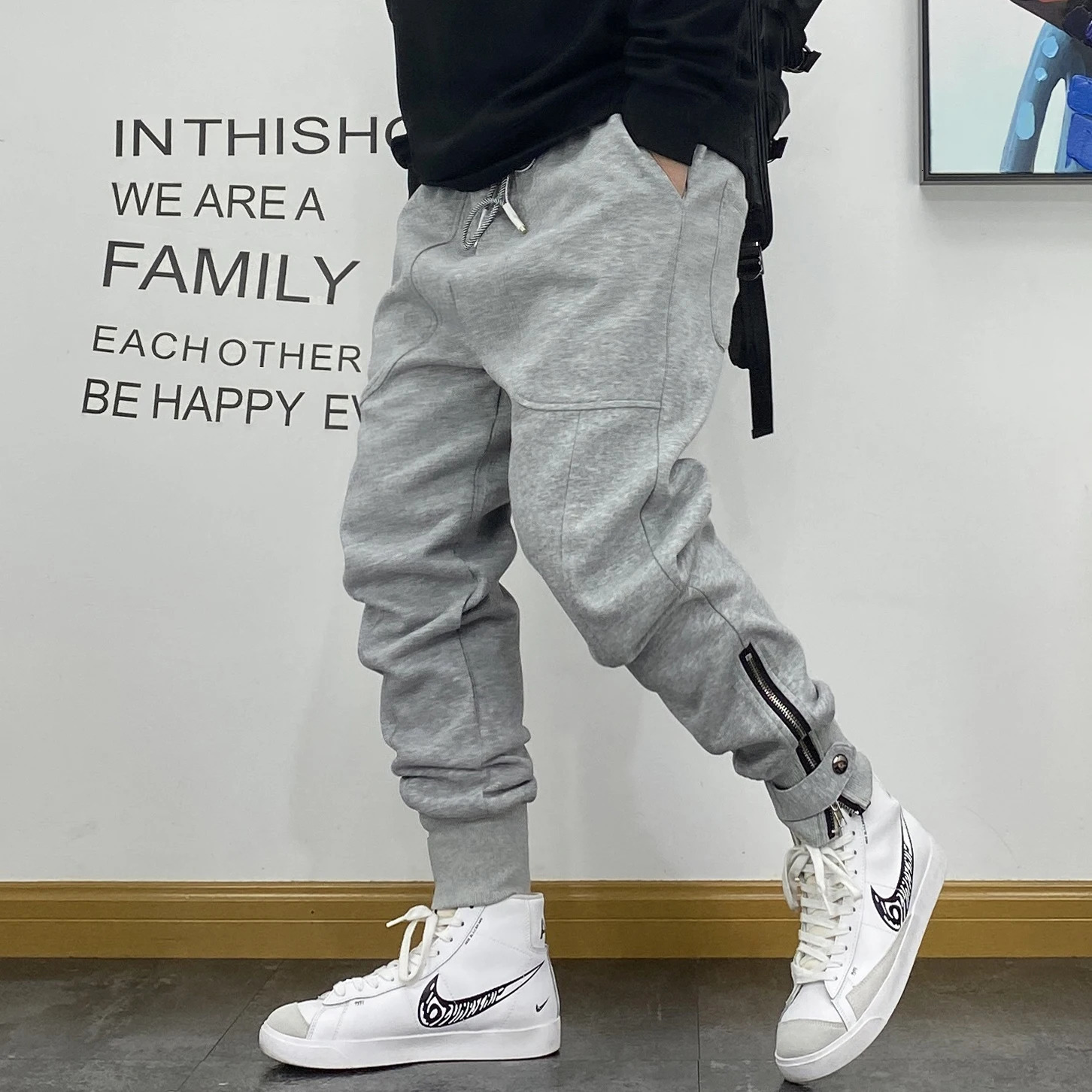 American Casual Harem Sweatpants Loose Oversized Jogging Pants Men Clothing Streetwear Hip Hop Joggers Harajuku Sport Trousers 260717 - view 3