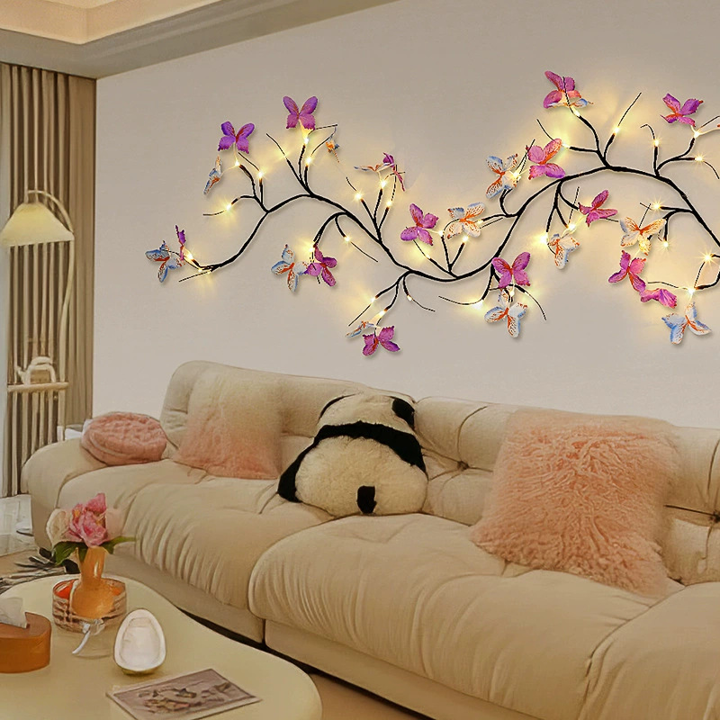 Forma Pieghevole Dell'albero Delle Farfalle A LED Transfrontaliero, Luce Della …