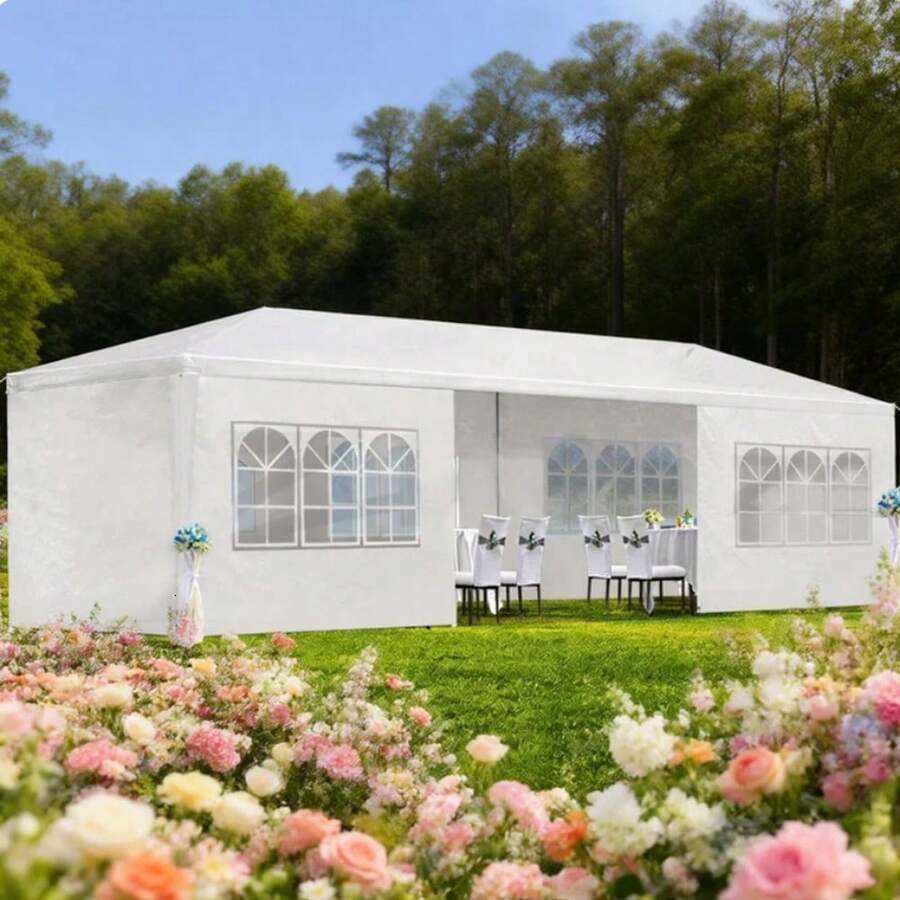 Camping BBQ Essentials10x30 Wedding Party Canopy Tent Outdoor Gazebo With 8 Removable Sidewalls H260718 - view 5