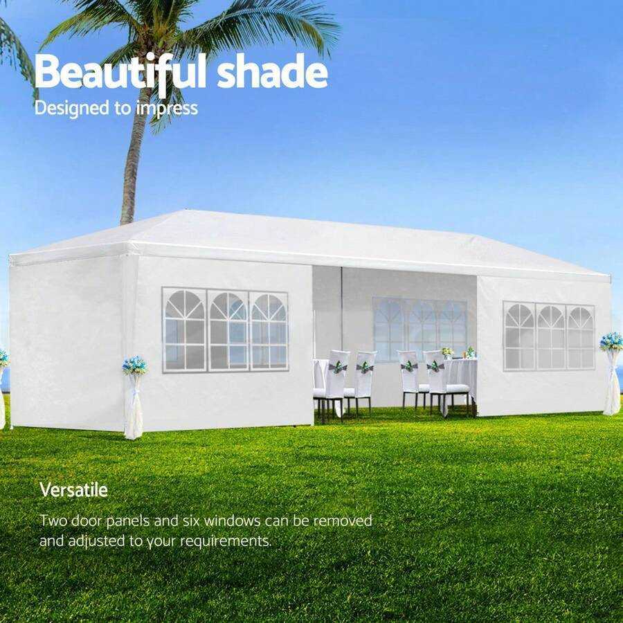 Camping BBQ Essentials10x30 Wedding Party Canopy Tent Outdoor Gazebo With 8 Removable Sidewalls H260718 - view 4