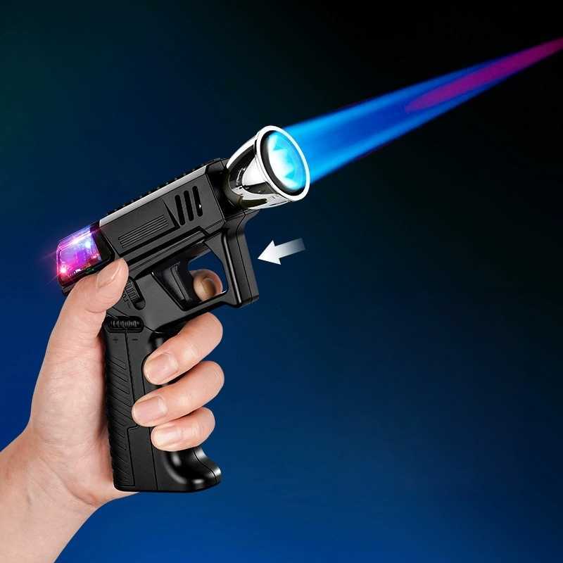 High New Large Flame Temperature Jet Charging Lighter Arc Boosting Fire Expansion Cool Color Light Outdoor Cigar Lighter J260718 - view 3