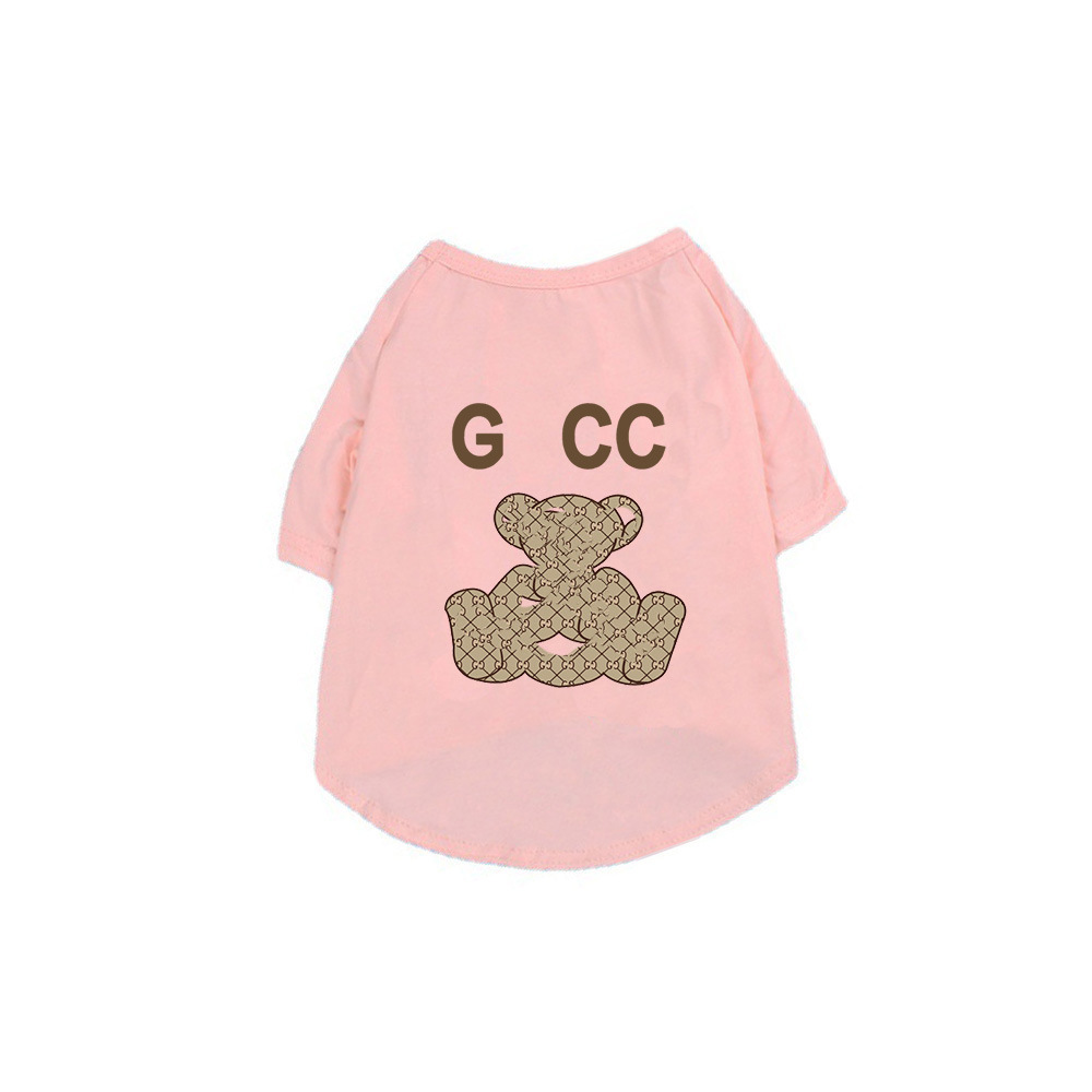 Designer Vintage Monogram Summer Shirts & Tees for Dogs, Luxury Pet Clothes, Fit Small, Medium & Large Pets including French Bulldogs, Corgis, Bichons - view 4