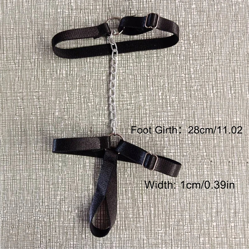 Chain Gothic Black Elastic Band Bandage Anklet Bracelet For Women High Heel Summer Barefoot Ankle Sandals Prom Foot Belt260717 - view 5
