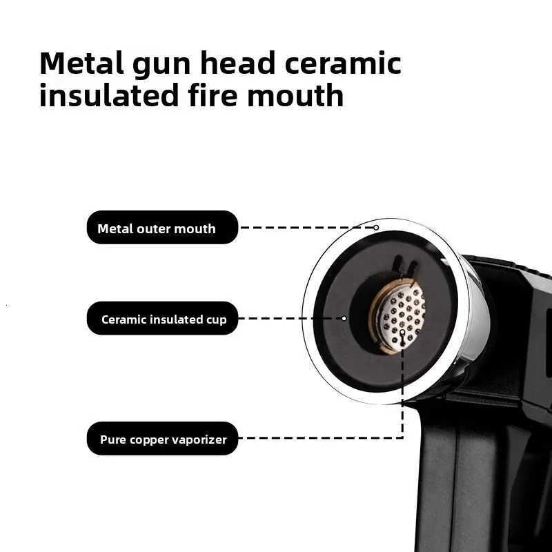 High New Large Flame Temperature Jet Charging Lighter Arc Boosting Fire Expansion Cool Color Light Outdoor Cigar Lighter J260718 - view 6