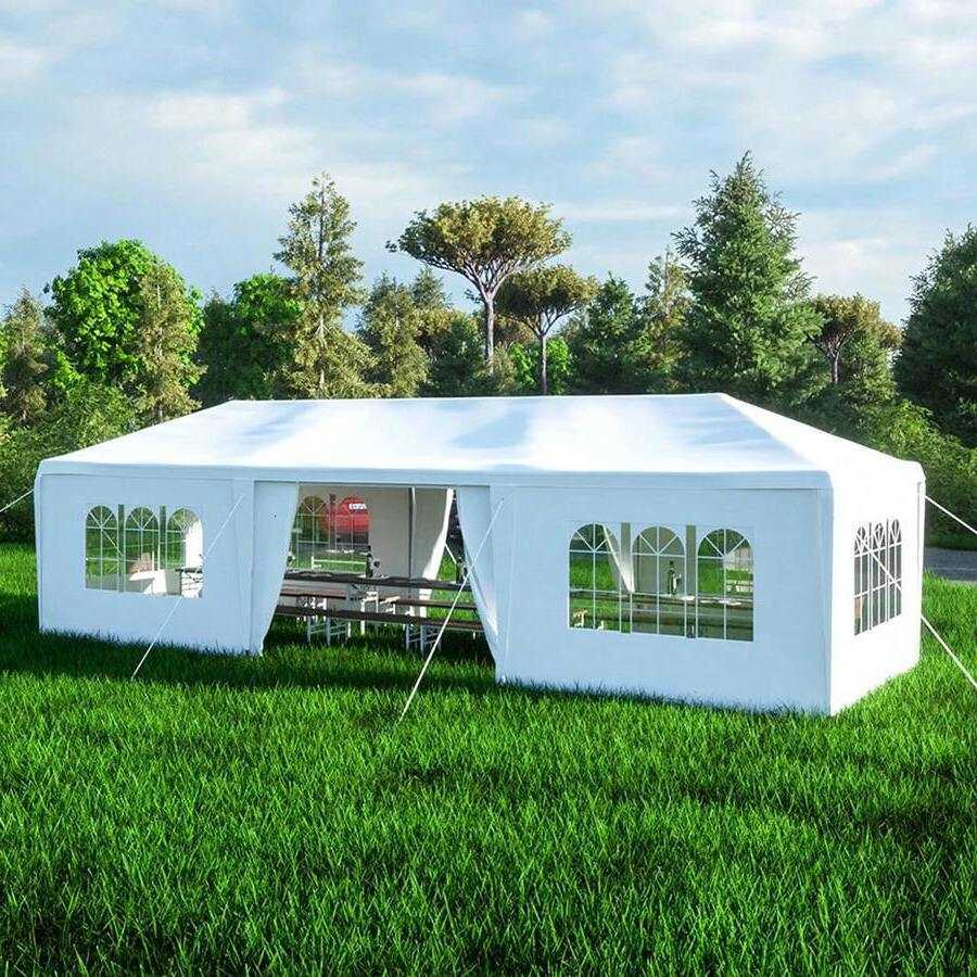 Camping BBQ Essentials10x30 Wedding Party Canopy Tent Outdoor Gazebo With 8 Removable Sidewalls H260718