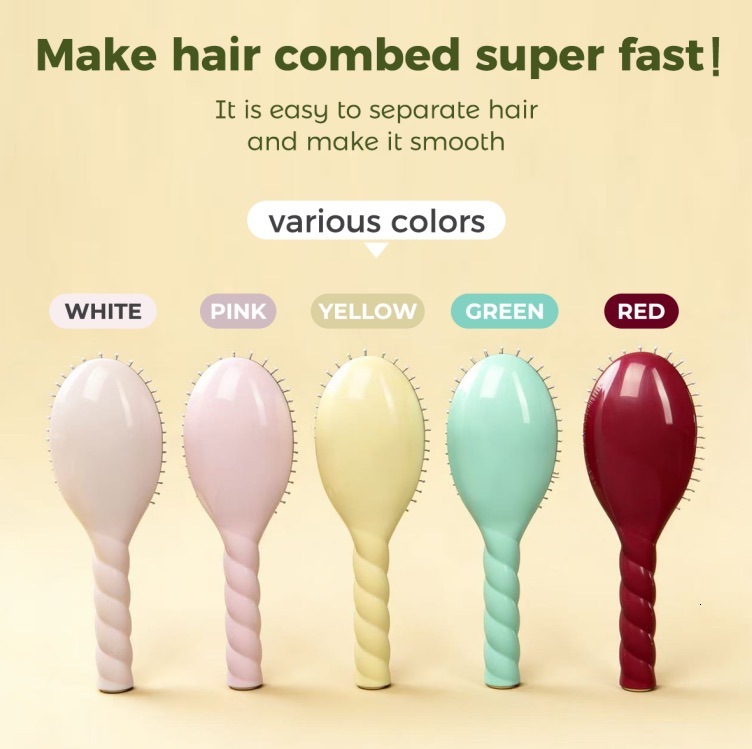 Luxury Hair Brushes Large Size Boar Bristle Brush Air Cushion Comb Scalp Massage Detangling Hair Styling Tool Fast Shipping Y260718