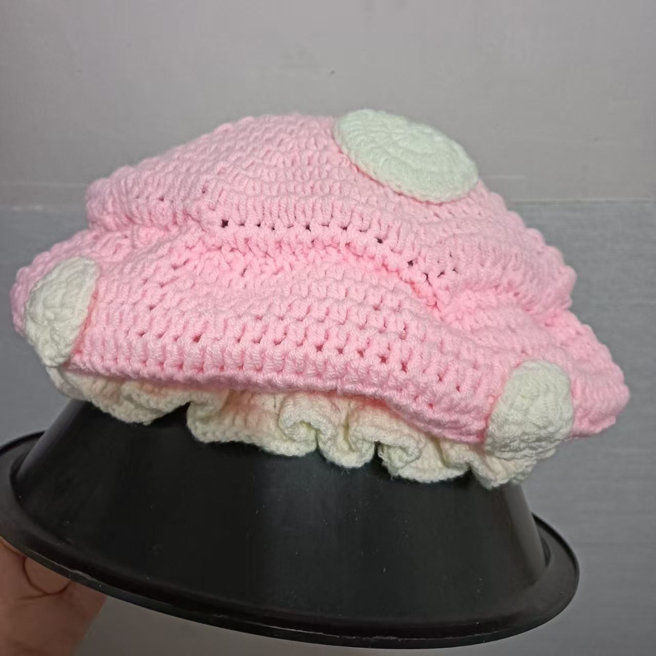 Beanie Skull Caps Mushroom-Themed Winter Crochet Beanie for Women - Flattering Face Shape Knit Fisherman Hat with Forest Fairy Tale Charm Cute and War - view 6