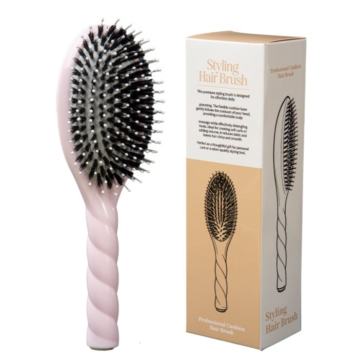 Luxury Hair Brushes Large Size Boar Bristle Brush Air Cushion Comb Scalp Massage Detangling Hair Styling Tool Fast Shipping Y260718 - view 8