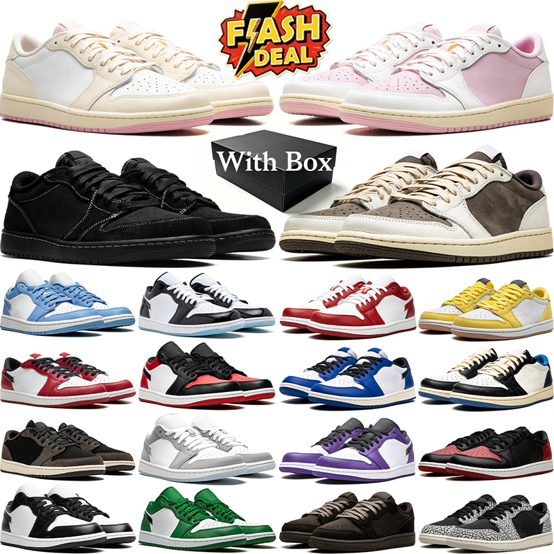 1 Scarpe Da Basket Basse 1S Nero Phantom Tropical Pink Sail Medium Olive Revers…