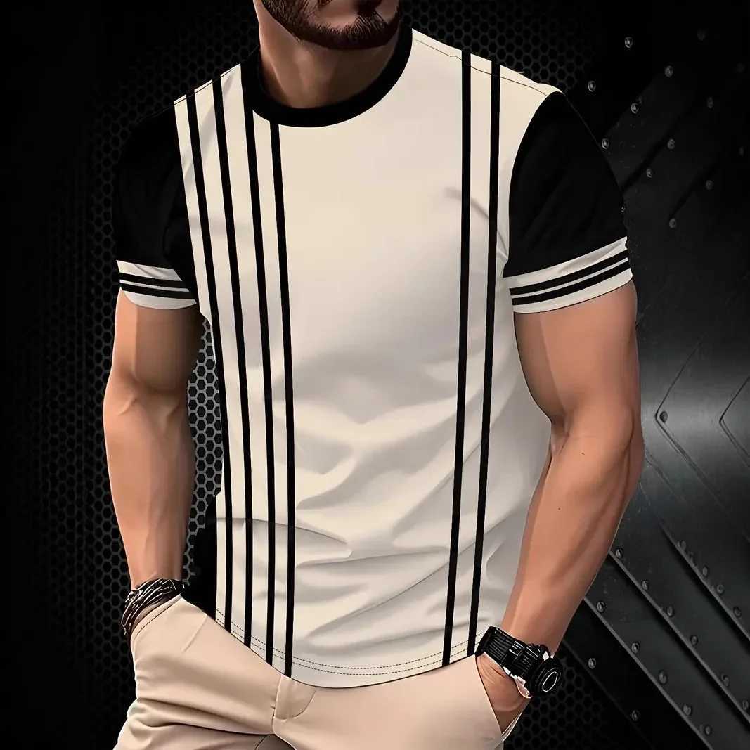 2026 Summer 3D Line Printed Mens T-Shirts Fashion Designer Streetwear Oversized Short Sleeve Tees Daily Casual Sportswear TopsT260718 - view 6