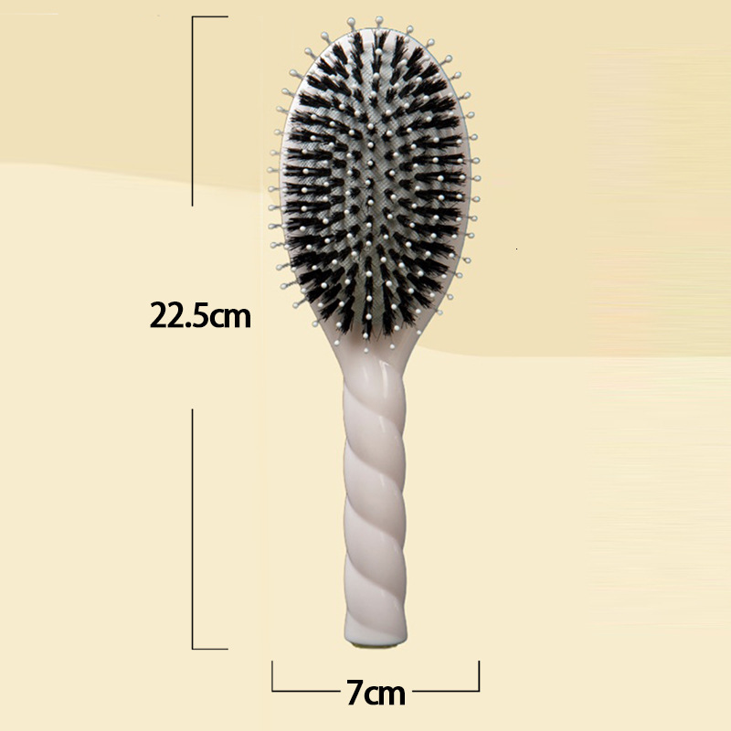 Luxury Hair Brushes Large Size Boar Bristle Brush Air Cushion Comb Scalp Massage Detangling Hair Styling Tool Fast Shipping Y260718 - view 7