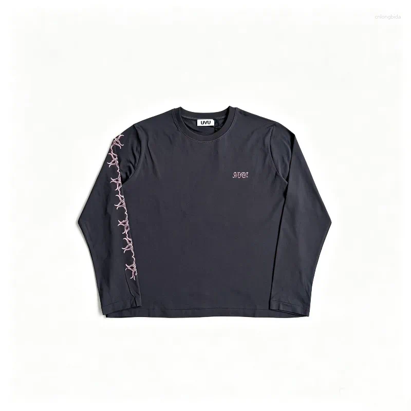 Men's Shirts UVU 26SS Limited Thin Retro Cross Flower String Label Loose Long Sleeve T Shirt - view 4