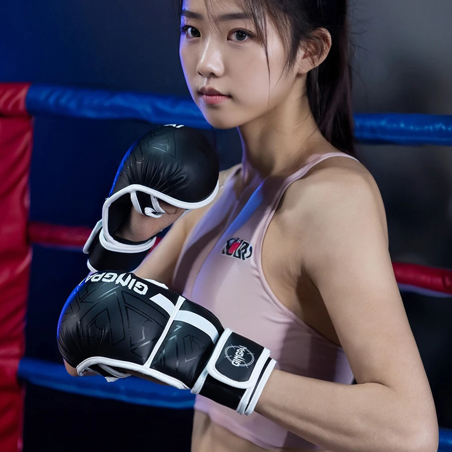 Professional MMA Boxing Gloves Half Finger Sandbag Karate Muay Thai Training Gloves Men Women Thickened Boxing Equipment 260720 - view 3