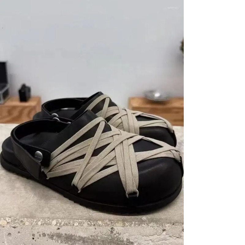 Casual Shoes Birkfoot Slippers Men's Commuter Thi Boted Slip On Women's Faionable Mule Oes Round Toe Flat Heel Summer Sandals - view 4