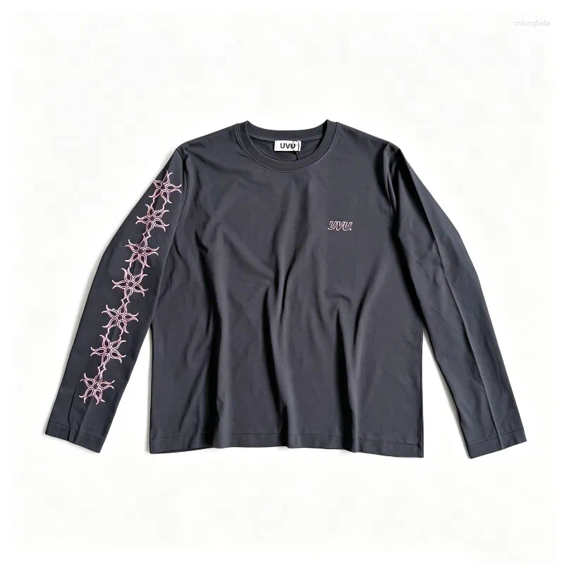 Men's Shirts UVU 26SS Limited Thin Retro Cross Flower String Label Loose Long Sleeve T Shirt - view 3