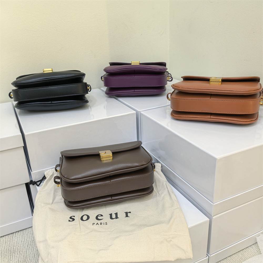 Cross-Border Hot-Selling French Niche SOEUR Elegant Classic Crossbody Bag| Studded Small Square Bag Commuter Bag Shoulder Bag Fashion Bag - view 5
