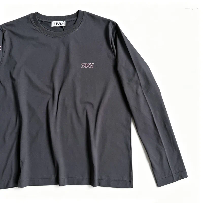 Men's Shirts UVU 26SS Limited Thin Retro Cross Flower String Label Loose Long Sleeve T Shirt