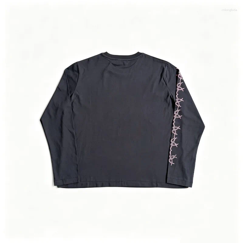 Men's Shirts UVU 26SS Limited Thin Retro Cross Flower String Label Loose Long Sleeve T Shirt - view 5