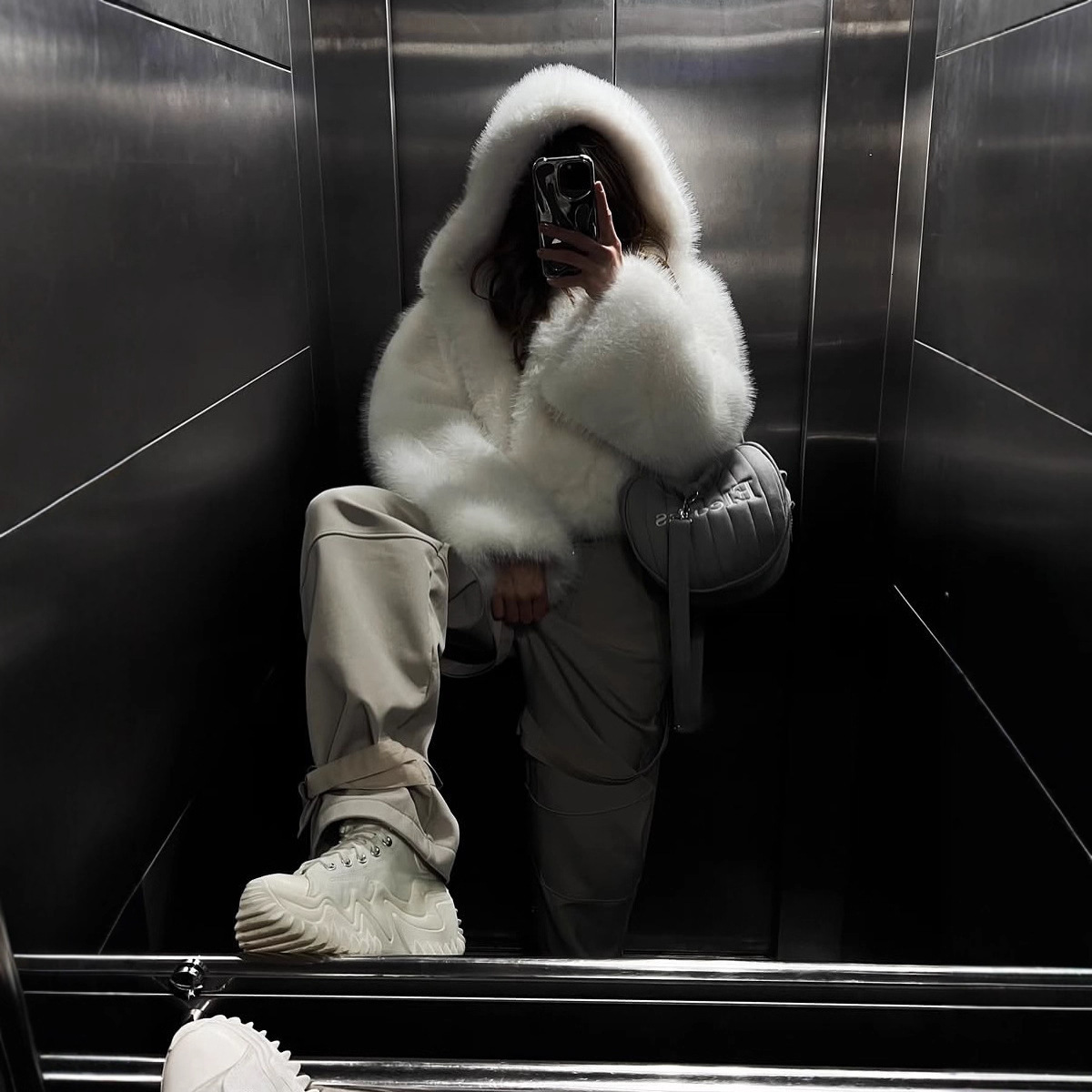 Cross-Border Hooded Faux Coat Fox Short Plush Jacket Autumn Winter Women's Fur Top - view 6