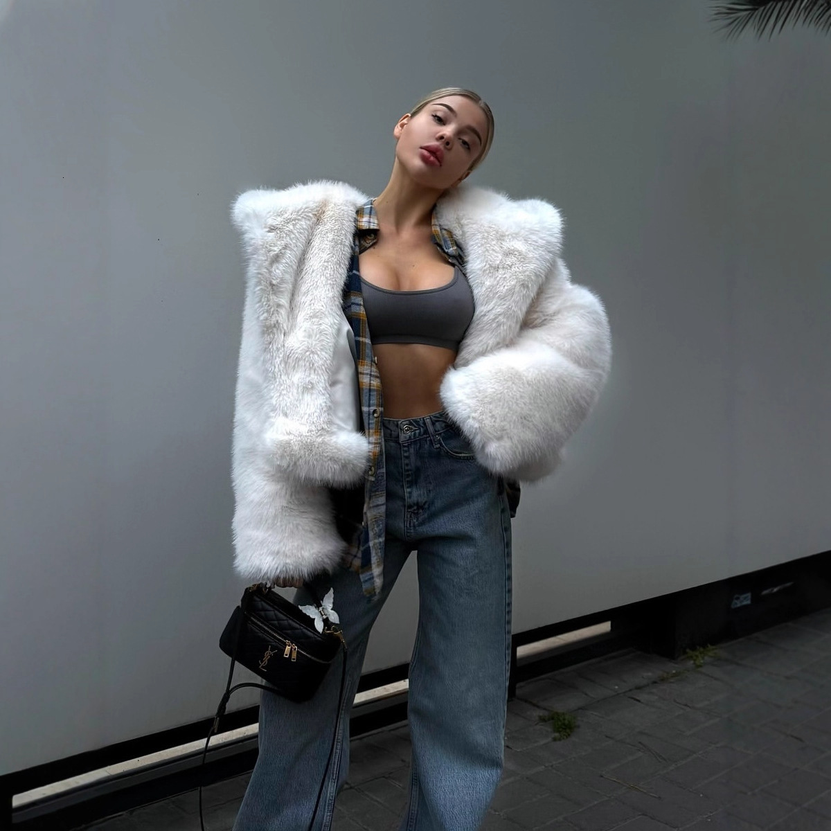 Cross-Border Hooded Faux Coat Fox Short Plush Jacket Autumn Winter Women's Fur Top - view 3