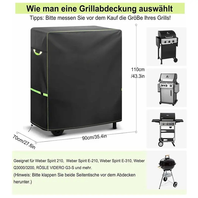 420Dpu Outdoor BBQ CoverMarine Barbecue Stove CoverPortable Waterproof Dust Protection CoverHeavy Duty Pizza Oven Car Cover 260720 - view 4