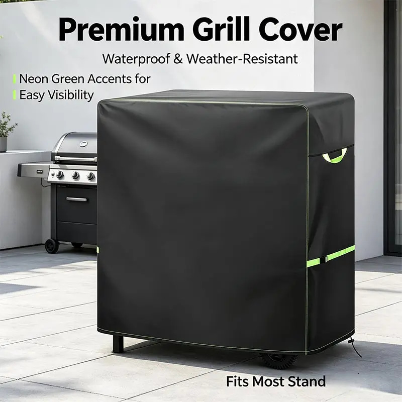 420Dpu Outdoor BBQ CoverMarine Barbecue Stove CoverPortable Waterproof Dust Protection CoverHeavy Duty Pizza Oven Car Cover 260720