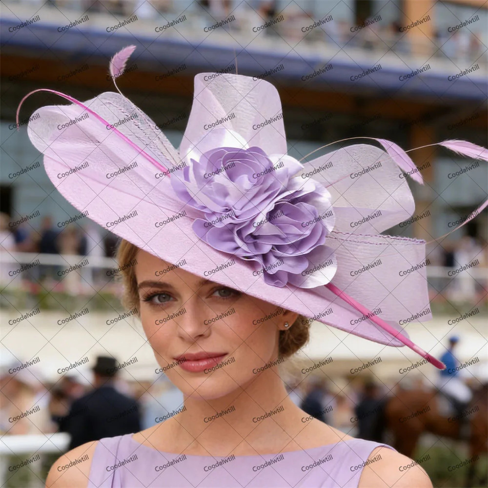 Brown Big Fascinator Hat Women Ladies Kentucky Drby Church Headpiece Bride Wedding Millinery Cap Charming Race Party 260721 - view 5