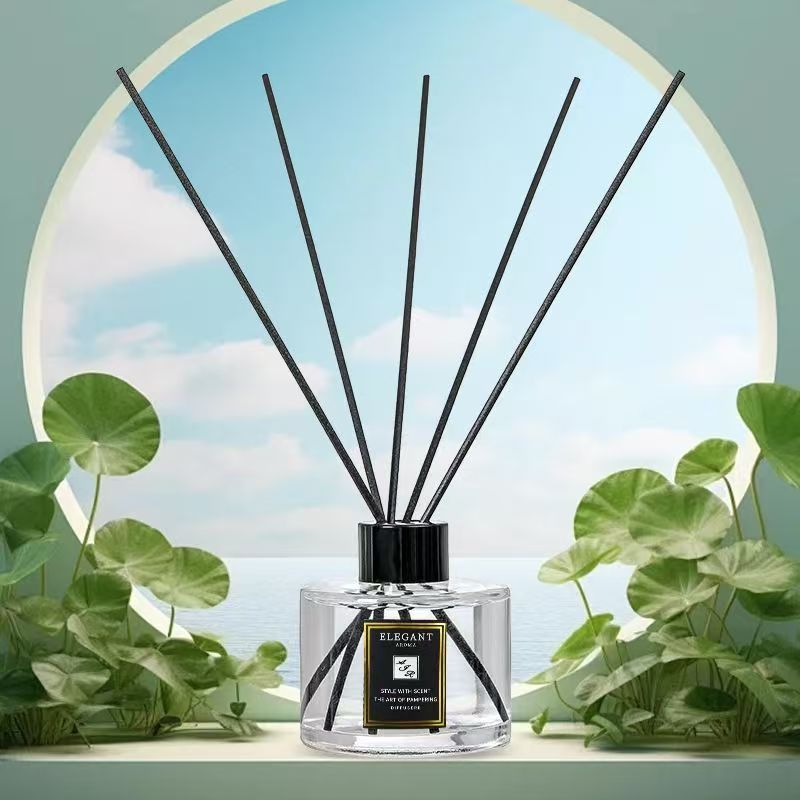 165ML Reed Diffusers Set with 5pcs Aroma Fiber Sticks Glass BottleLime basil citrus/NeroliNo Fire Aromatherapy Oil Sets X250203 ddmymarket