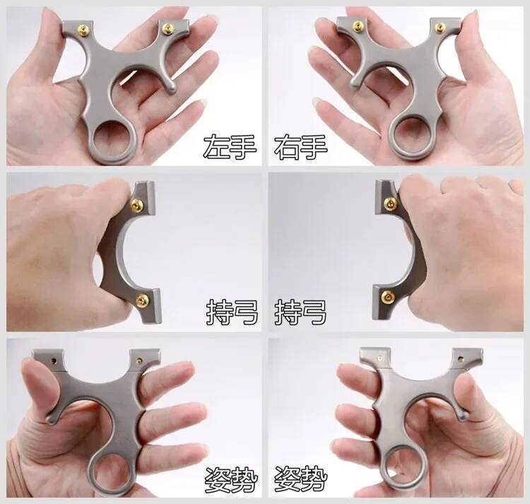 TC21 Titanium Alloy Is A High-end Precise Flat-leather Quick-press Pocket Slingshot for Outdoor Camping EDC Tool W260629 W260707 - view 7