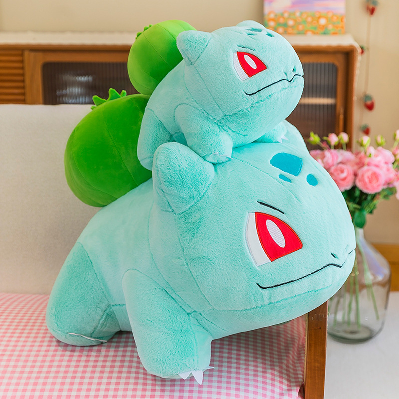 POKEMON 30~60cm Pokemon Bulbasaur Plush Toy, Soft Green Stuffed Animal Anime Plushie Doll, Kawaii Hugging Sleeping Pillow Kids Birthday Christmas Gift - view 3