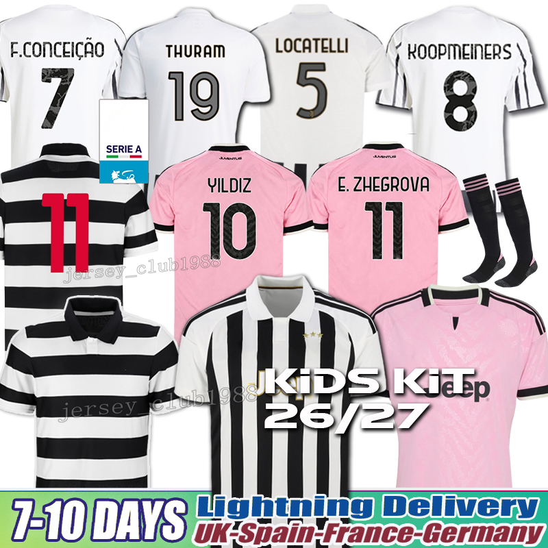 Yildiz jersey 26 27 Thuram Koopmeiners football kits Vlahovic Football Shirts 3xL 4xL David Locatelli Bremer F.Conceicao Soccer Jerseys 25 26 4th