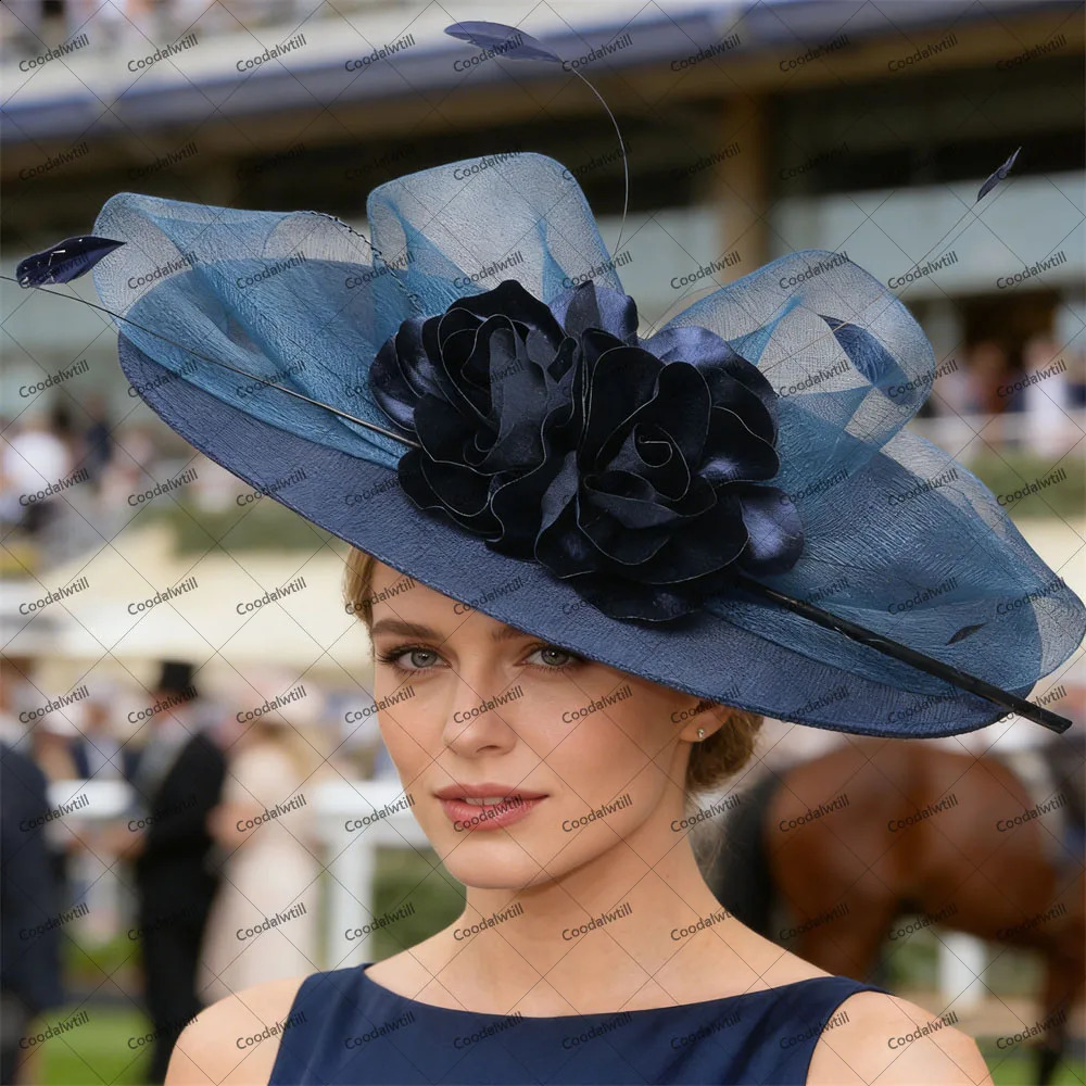 Brown Big Fascinator Hat Women Ladies Kentucky Drby Church Headpiece Bride Wedding Millinery Cap Charming Race Party 260721 - view 7