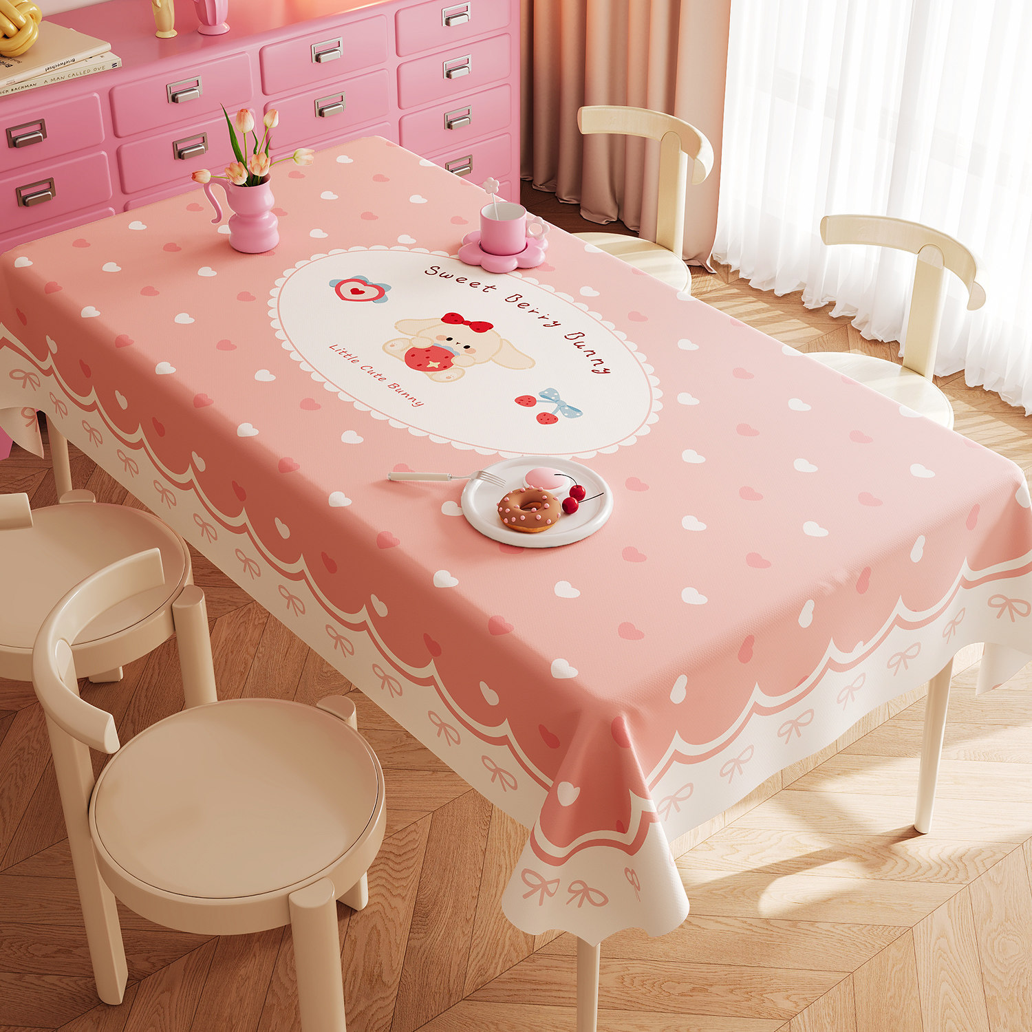 YL-38970 Custom Pastoral Style Tablecloth Rectangular, Maintenance Free, Waterproof, Oil Proof, and Heat Resistant Suitable for Dining Tables and Coff